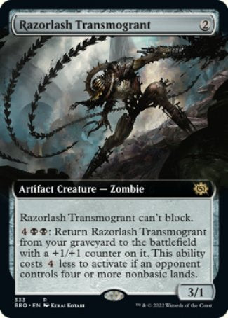 (333) Magic The Gathering The Brothers' War: Extras Single: Razorlash Transmogrant Holo Rare