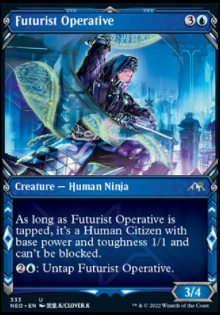 (333) Magic The Gathering Kamigawa: Neon Dynasty: Extras Single: Futurist Operative Holo Uncommon