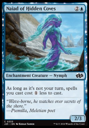 (333) Magic The Gathering Foundations Jumpstart Single: Naiad of Hidden Coves  Common