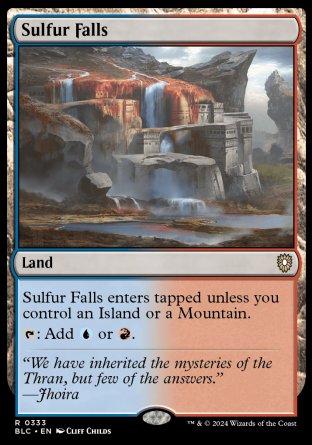 (333) Magic The Gathering Commander: Bloomburrow Single: Sulfur Falls  Rare