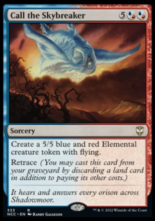(333) Magic The Gathering Commander: Streets of New Capenna Single: Call the Skybreaker  Rare