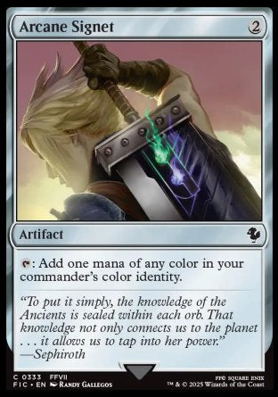 (333) Magic The Gathering Commander: Magic: The Gathering - FINAL FANTASY: Collector's Edition Single: Arcane Signet (V.2) Holo Common