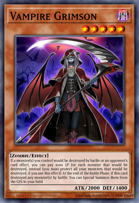 (236) YuGiOh TCG MP19: 2019 Gold Sarcophagus Tin Mega Pack Single: Vampire Grimson  Common