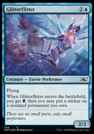 (334) Magic The Gathering Unfinity: Extras Single: Glitterflitter Holo Common