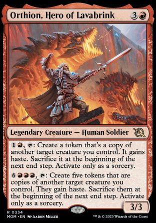 (334) Magic The Gathering March of the Machine: Extras Single: Orthion, Hero of Lavabrink (V.1)  Rare