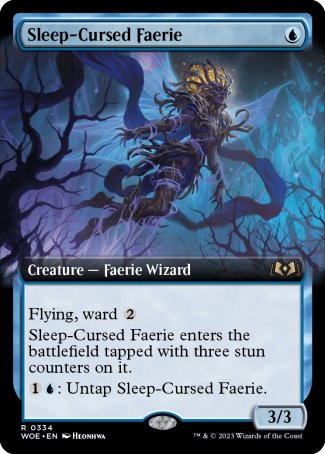 (334) Magic The Gathering Wilds of Eldraine: Extras Single: Sleep-Cursed Faerie Holo Rare