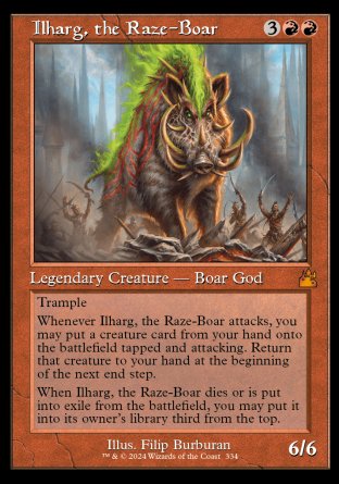(334) Magic The Gathering Ravnica Remastered: Extras Single: Ilharg, the Raze-Boar (V.3)  Mythic