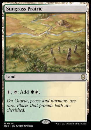 (334) Magic The Gathering Commander: Bloomburrow Single: Sungrass Prairie  Rare