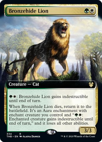 (334) Magic The Gathering Theros Beyond Death: Extras Single: Bronzehide Lion Holo Rare