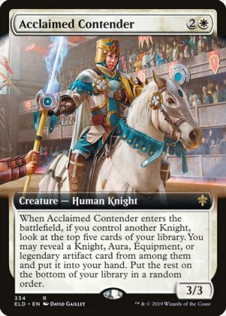 (334) Magic The Gathering Throne of Eldraine: Extras Single: Acclaimed Contender Holo Rare