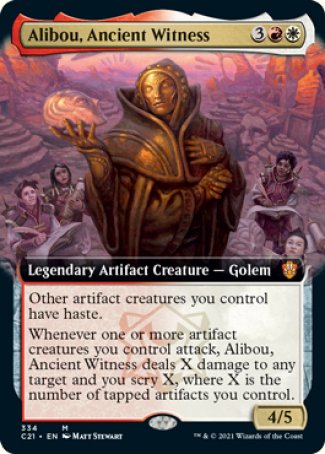 (334) Magic The Gathering Commander: Strixhaven: Extras Single: Alibou, Ancient Witness  Mythic