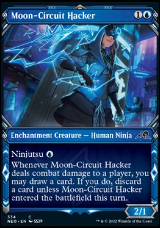 (334) Magic The Gathering Kamigawa: Neon Dynasty: Extras Single: Moon-Circuit Hacker  Common