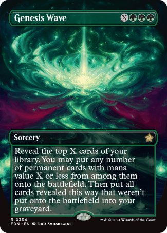 (334) Magic The Gathering Magic: The Gathering Foundations: Extras Single: Genesis Wave (V.1)  Rare