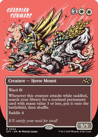 (334) Magic The Gathering Aetherdrift: Extras Single: Guardian Sunmare Holo Rare