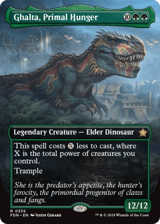 (335) Magic The Gathering Magic: The Gathering Foundations: Extras Single: Ghalta, Primal Hunger (V.1)  Rare