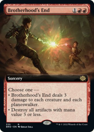 (335) Magic The Gathering The Brothers' War: Extras Single: Brotherhood's End Holo Rare