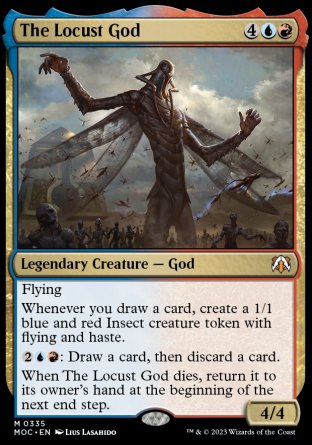 (335) Magic The Gathering Commander: March of the Machine Single: The Locust God  Mythic