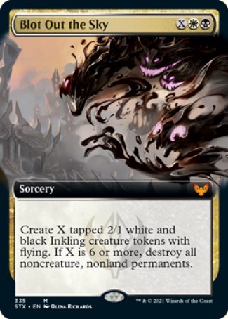 (335) Magic The Gathering Strixhaven: School of Mages: Extras Single: Blot Out the Sky  Mythic