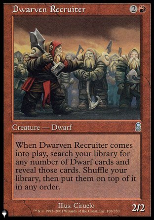 (186) Magic The Gathering The List Single: Dwarven Recruiter  Uncommon