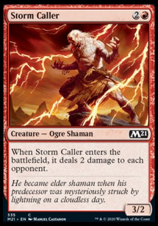(335) Magic The Gathering Core 2021: Extras Single: Storm Caller  Common