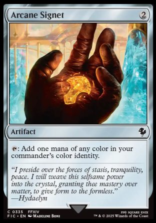 (335) Magic The Gathering Commander: Magic: The Gathering - FINAL FANTASY: Collector's Edition Single: Arcane Signet (V.4) Holo Common