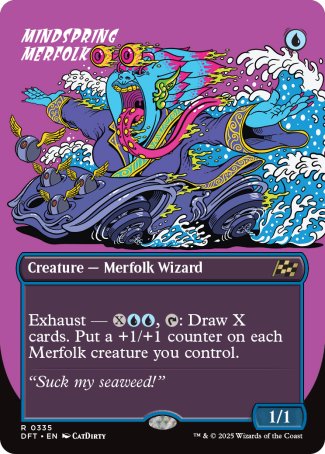 (335) Magic The Gathering Aetherdrift: Extras Single: Mindspring Merfolk  Rare