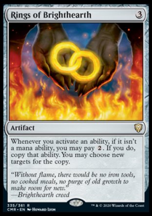 (335/361) Magic The Gathering Commander Legends Single: Rings of Brighthearth Holo Rare