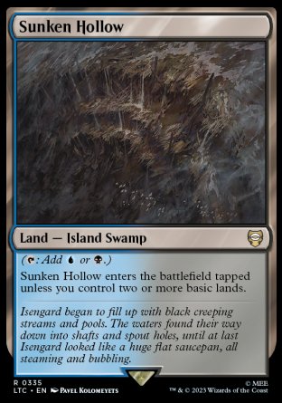 (335) Magic The Gathering Commander: The Lord of the Rings: Tales of Middle-earth Single: Sunken Hollow  Rare
