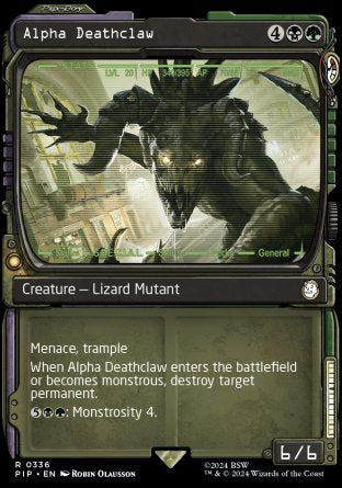 (336) Magic The Gathering Universes Beyond: Fallout: Extras Single: Alpha Deathclaw (V.1)  Rare