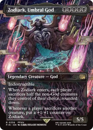 (336) Magic The Gathering Magic: The Gathering - FINAL FANTASY: Extras Single: Zodiark, Umbral God (V.1) Holo Rare