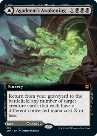 (336) Magic The Gathering Zendikar Rising: Extras Single: Agadeem's Awakening // Agadeem, the Undercrypt Holo Mythic