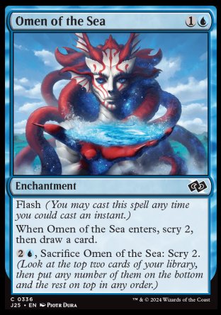 (336) Magic The Gathering Foundations Jumpstart Single: Omen of the Sea  Common