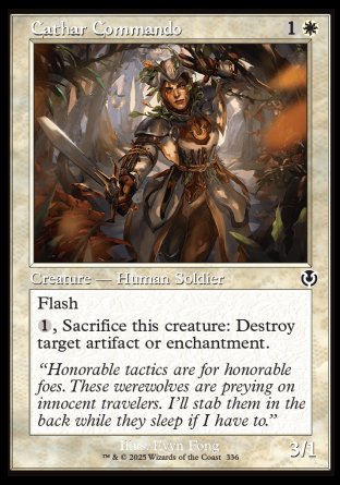(336) Magic The Gathering Innistrad Remastered: Extras Single: Cathar Commando Holo Common