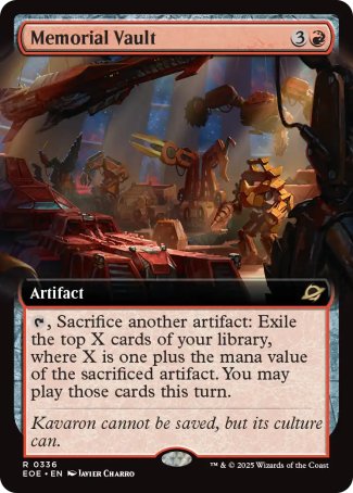 (336) Magic The Gathering Edge of Eternities: Extras Single: Memorial Vault Holo Rare