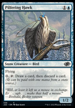 (336) Magic The Gathering Jumpstart 2022 Single: Pilfering Hawk  Common