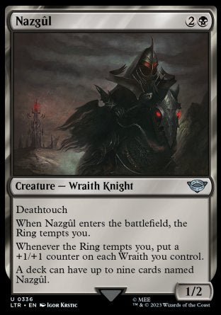 (336) Magic The Gathering The Lord of the Rings: Tales of Middle-earth: Extras Single: Nazg������l (V.5)  Uncommon