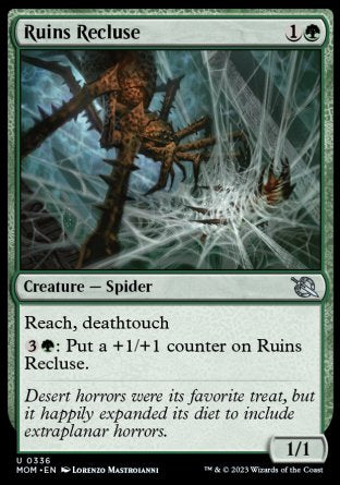 (336) Magic The Gathering March of the Machine: Extras Single: Ruins Recluse Holo Uncommon