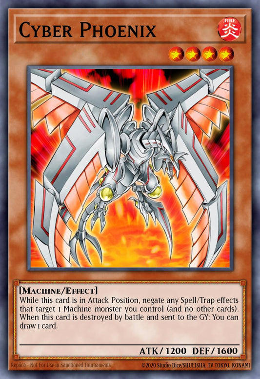 (129) YuGiOh TCG RA04: Quarter Century Stampede Single: Cyber Phoenix (V.1 - Platinum Secret Rare)  Platinum Secret Rare