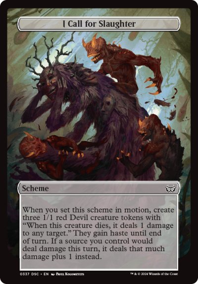 (337) Magic The Gathering Commander: Duskmourn: House of Horror Single: I Call for Slaughter  Special