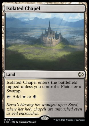 (337) Magic The Gathering Commander: The Lost Caverns of Ixalan Single: Isolated Chapel  Rare