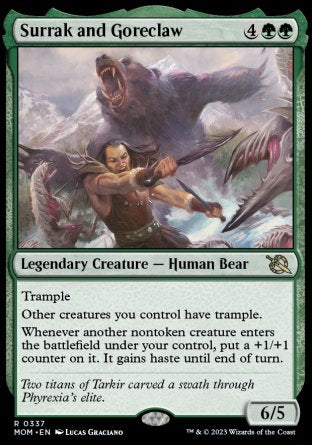 (337) Magic The Gathering March of the Machine: Extras Single: Surrak and Goreclaw (V.1)  Rare