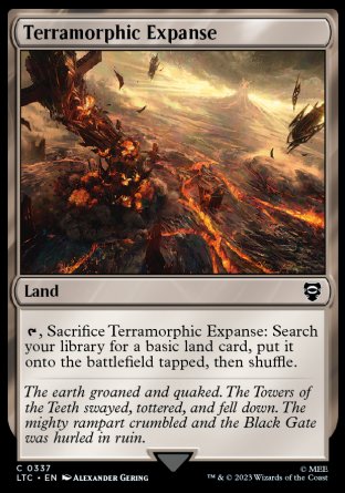 (337) Magic The Gathering Commander: The Lord of the Rings: Tales of Middle-earth Single: Terramorphic Expanse  Common