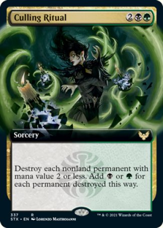 (337) Magic The Gathering Strixhaven: School of Mages: Extras Single: Culling Ritual Holo Rare