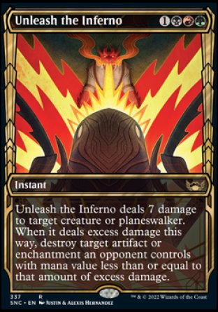 (337) Magic The Gathering Streets of New Capenna: Extras Single: Unleash the Inferno (V.1)  Rare