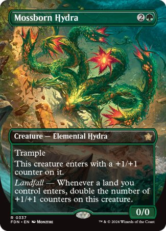 (337) Magic The Gathering Magic: The Gathering Foundations: Extras Single: Mossborn Hydra (V.1)  Rare