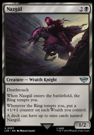 (337) Magic The Gathering The Lord of the Rings: Tales of Middle-earth: Extras Single: Nazg������l (V.6)  Uncommon