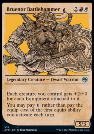 (337) Magic The Gathering Adventures in the Forgotten Realms: Extras Single: Bruenor Battlehammer Holo Uncommon