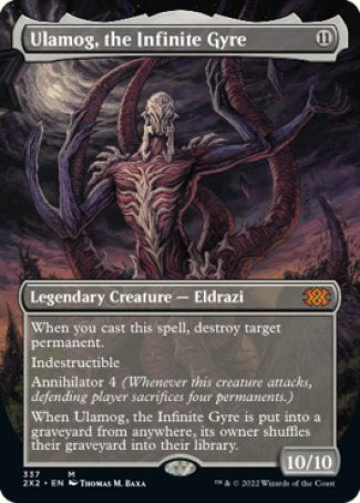 (337) Magic The Gathering Double Masters 2022: Extras Single: Ulamog, the Infinite Gyre (V.1) Holo Mythic