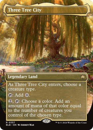 (337) Magic The Gathering Bloomburrow: Extras Single: Three Tree City (V.1) Holo Rare