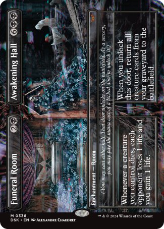(338) Magic The Gathering Duskmourn: House of Horror: Extras Single: Funeral Room // Awakening Hall Holo Mythic